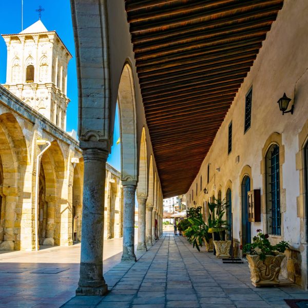 Arcade of Church of Saint Lazarus in Larnaca, Cyprus