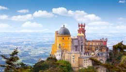 Aerial view of  Palácio da Pena - Sintra, Lisboa, Portugal