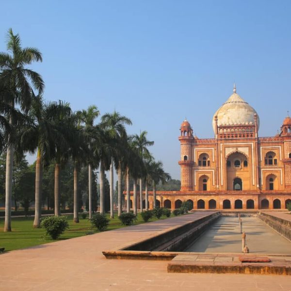 Tomb of Safdarjung in New Delhi, India. It was built in 1754 in the late Mughal Empire style.