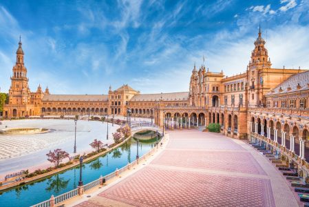 Spain Square in Seville, Spain. A great example of Iberian Renai