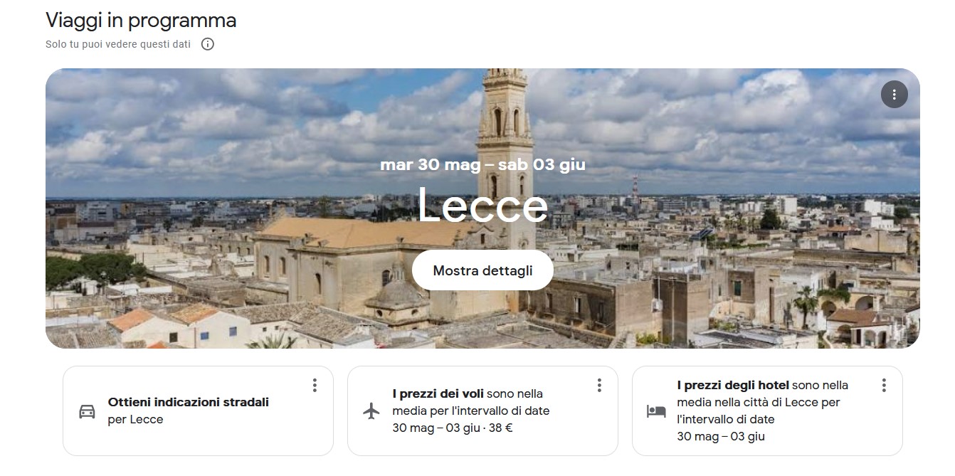 Come organizzare un viaggio con Google